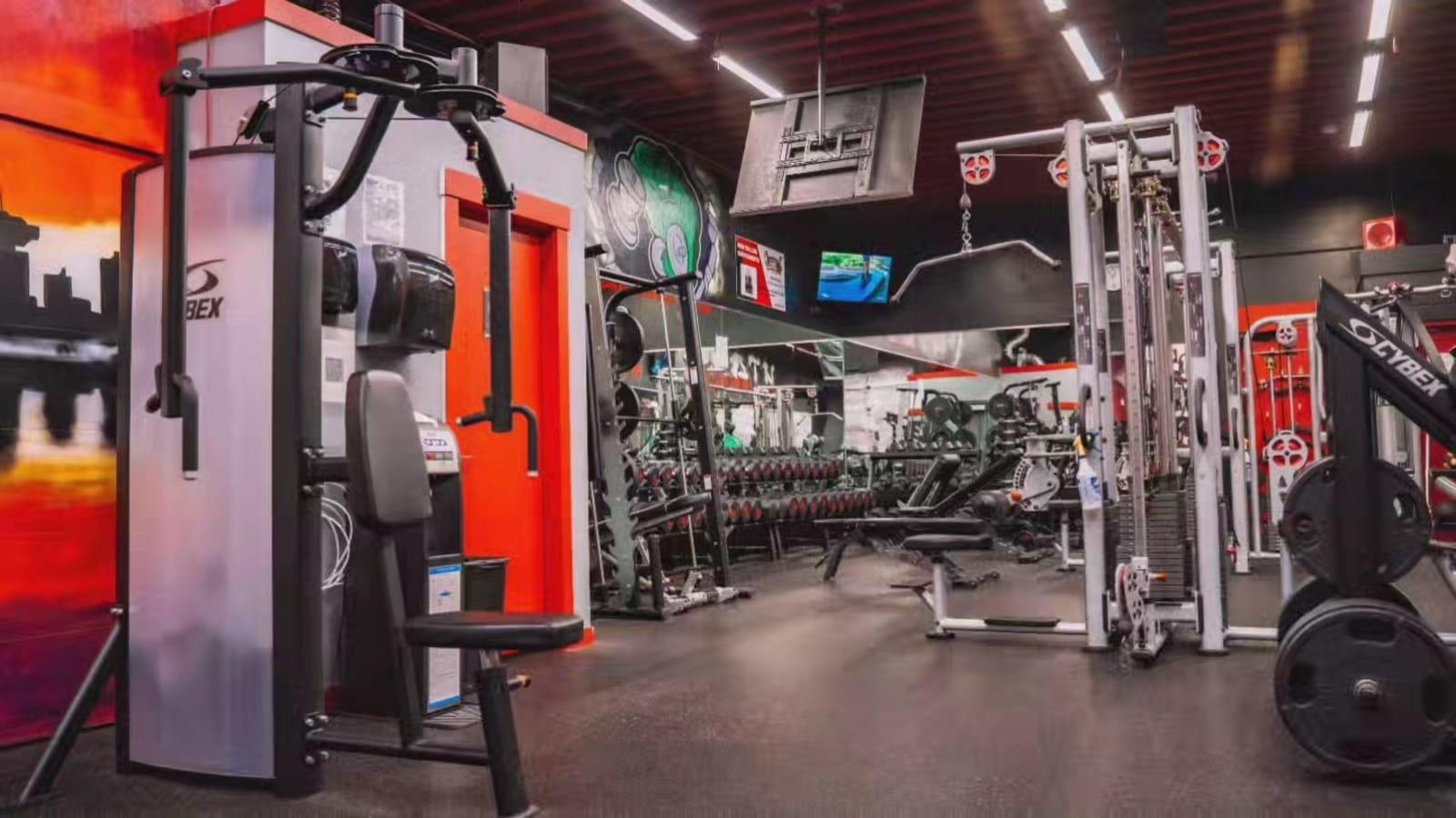 The training floor at Level Up Fitness Club, Surrey