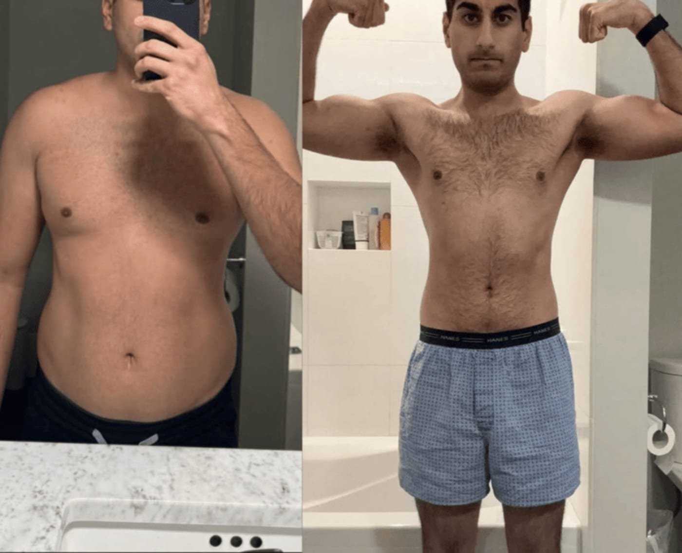 Level Up Fitness Club member transformation 1 — before and after