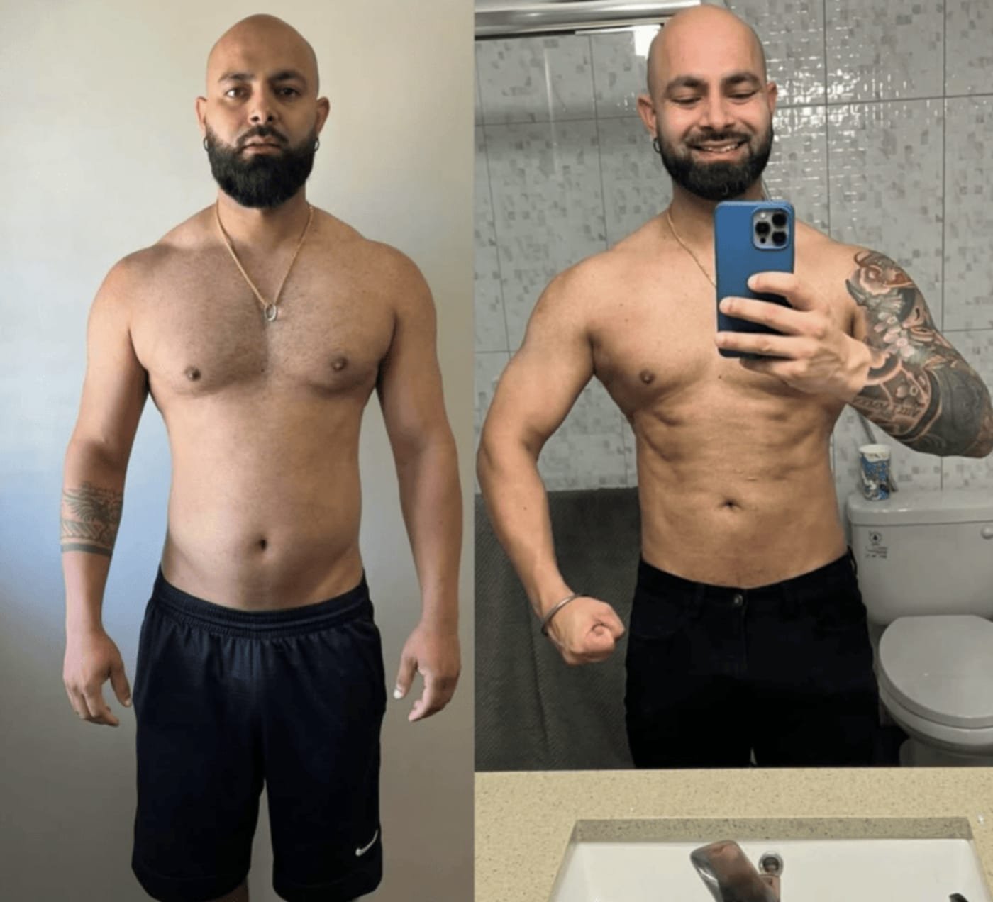 Level Up Fitness Club member transformation 19 — before and after