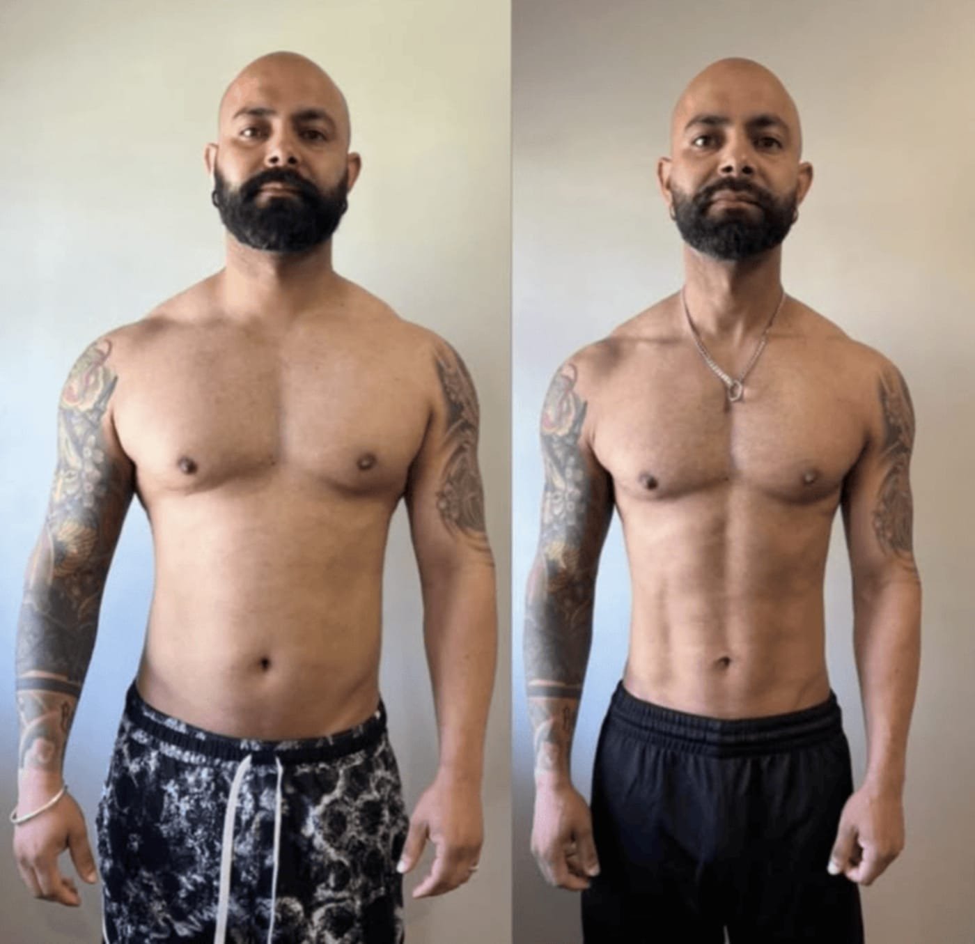 Level Up Fitness Club member transformation 8 — before and after