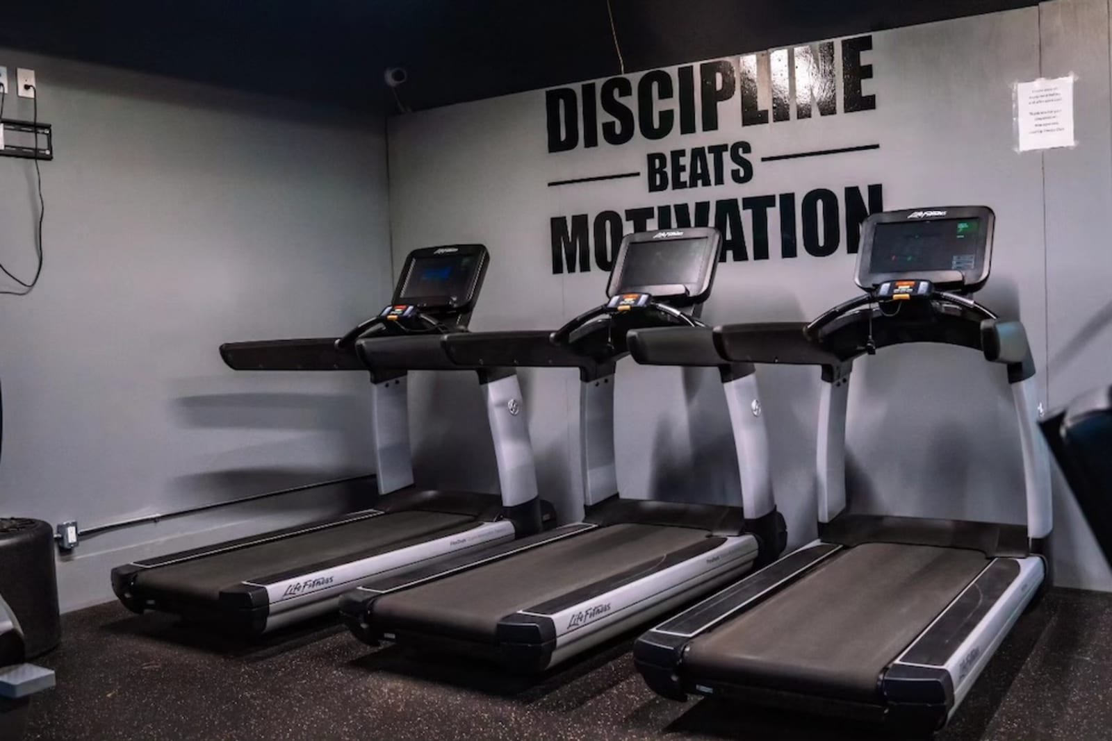 Cardio row at Level Up Fitness Club